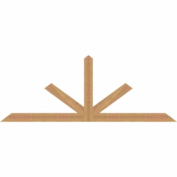 Ekena Millwork Saratoga Smooth Timber Gable Bracket, Western Red Cedar, 72"W x 27"H x 1 1/2"D x 3 1/2"F, 9/12 Pitch GBW072X27X0204SAR00SWR - main